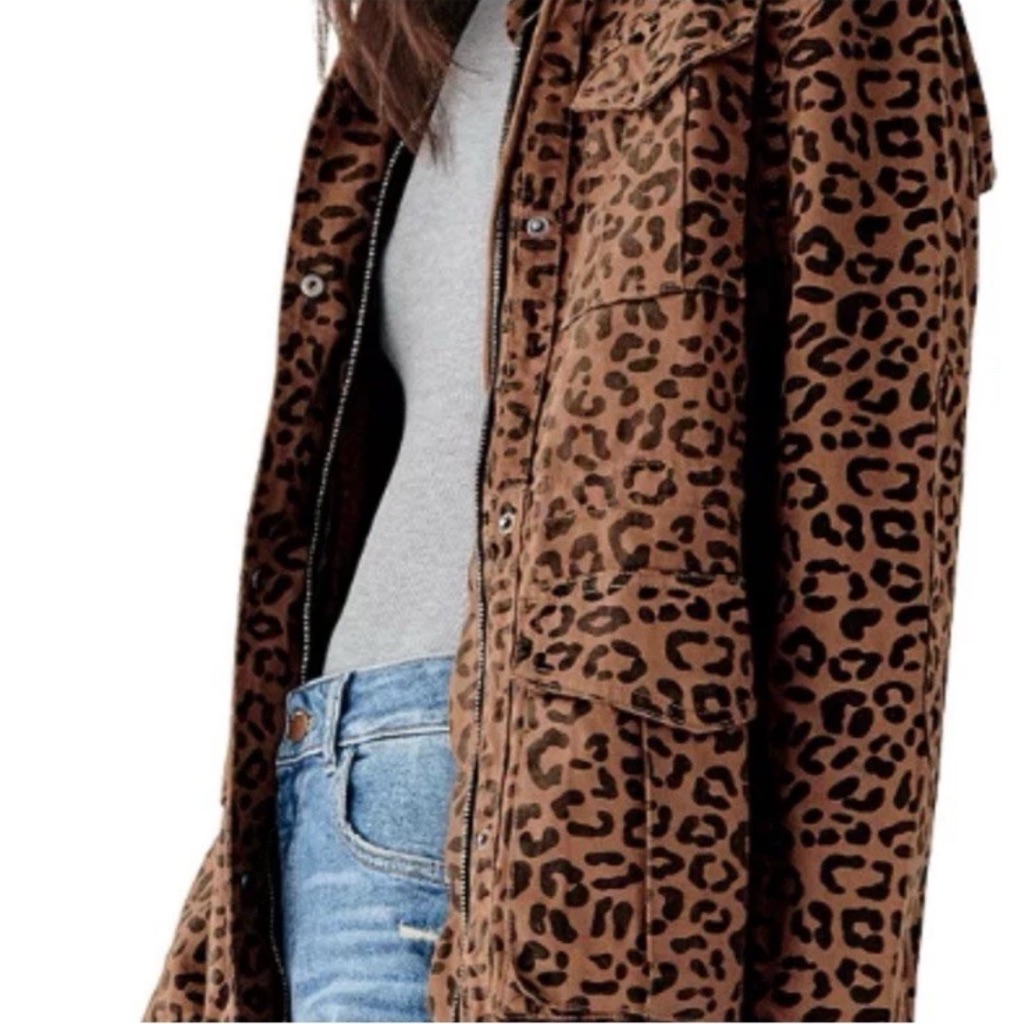 Dl1961 Brown Leopard-Print Utility Jacket